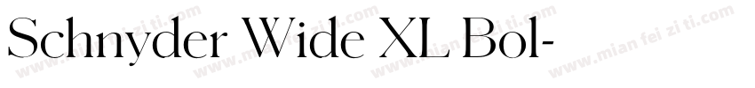 Schnyder Wide XL Bol字体转换